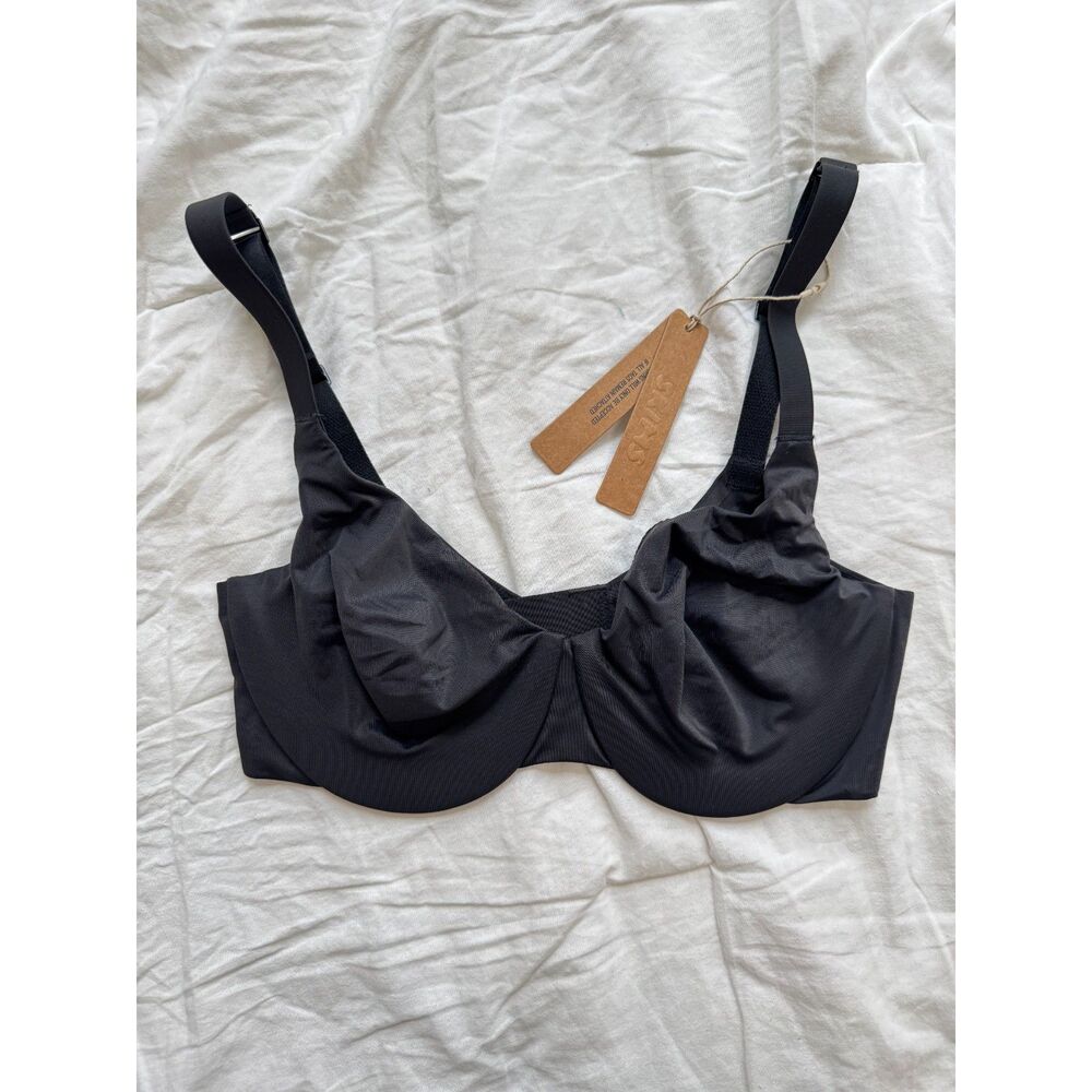 SKIMS Smoothing Intimates Full Coverage‎ Bra Onyx 32C Black NWT